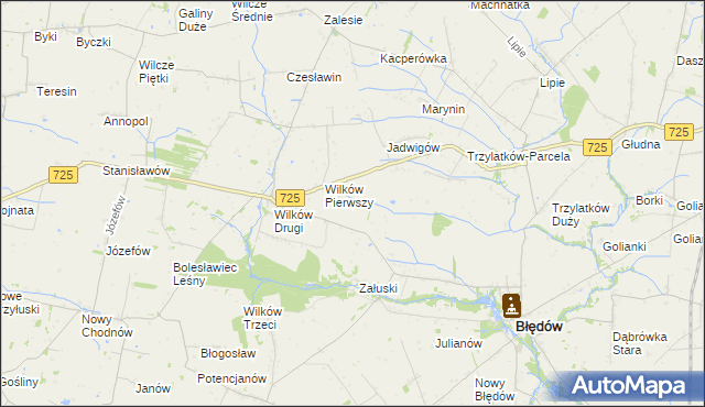 mapa Łaszczyn gmina Błędów, Łaszczyn gmina Błędów na mapie Targeo