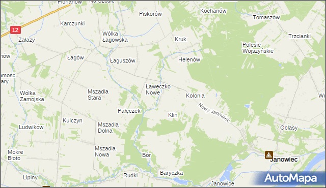 mapa Ławeczko Stare, Ławeczko Stare na mapie Targeo