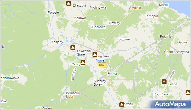 mapa Lewkowo Nowe, Lewkowo Nowe na mapie Targeo