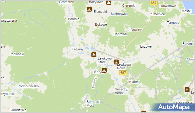 mapa Lewkowo Stare, Lewkowo Stare na mapie Targeo