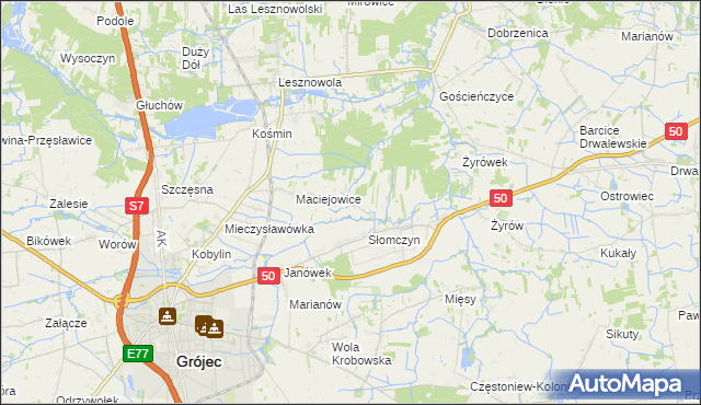 mapa Lisówek gmina Grójec, Lisówek gmina Grójec na mapie Targeo
