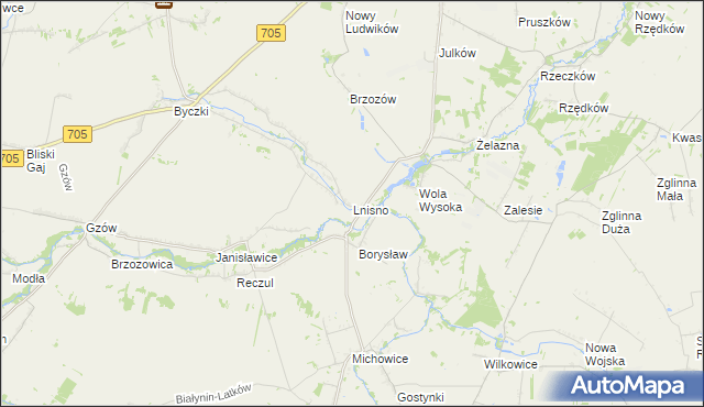 mapa Lnisno, Lnisno na mapie Targeo