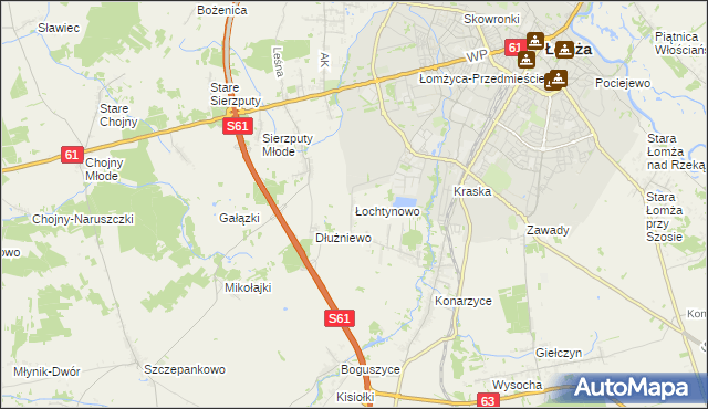 mapa Łochtynowo, Łochtynowo na mapie Targeo
