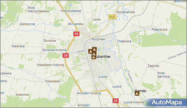 mapa Lubartów, Lubartów na mapie Targeo