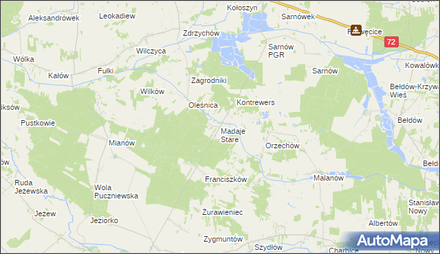 mapa Madaje Stare, Madaje Stare na mapie Targeo