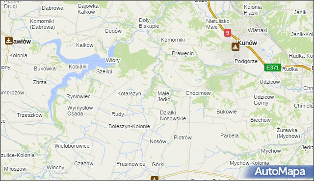 mapa Małe Jodło, Małe Jodło na mapie Targeo