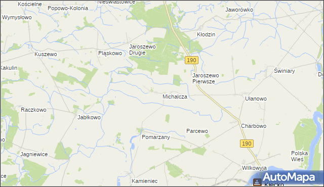 mapa Michalcza, Michalcza na mapie Targeo
