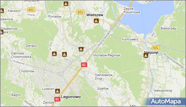 mapa Michałów-Reginów, Michałów-Reginów na mapie Targeo