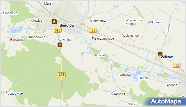 mapa Młokicie, Młokicie na mapie Targeo