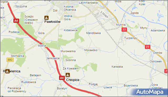 mapa Morawsko gmina Jarosław, Morawsko gmina Jarosław na mapie Targeo