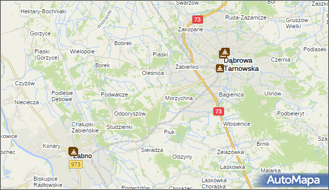 mapa Morzychna, Morzychna na mapie Targeo