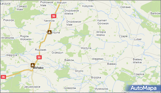 mapa Morzyna, Morzyna na mapie Targeo