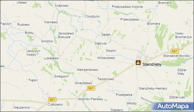 mapa Mrówczewo, Mrówczewo na mapie Targeo