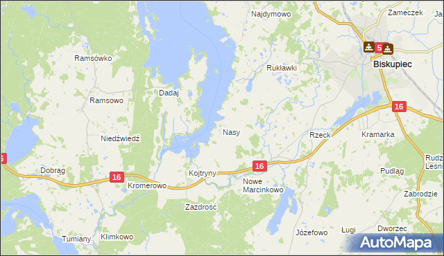 mapa Nasy, Nasy na mapie Targeo