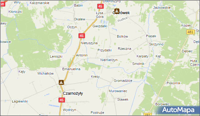 mapa Niemierzyn, Niemierzyn na mapie Targeo