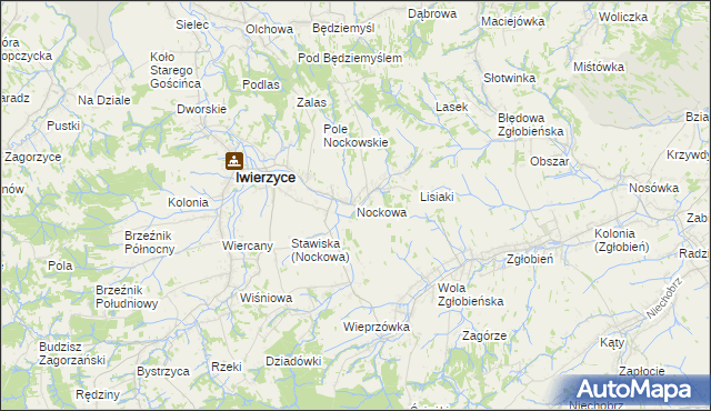 mapa Nockowa, Nockowa na mapie Targeo