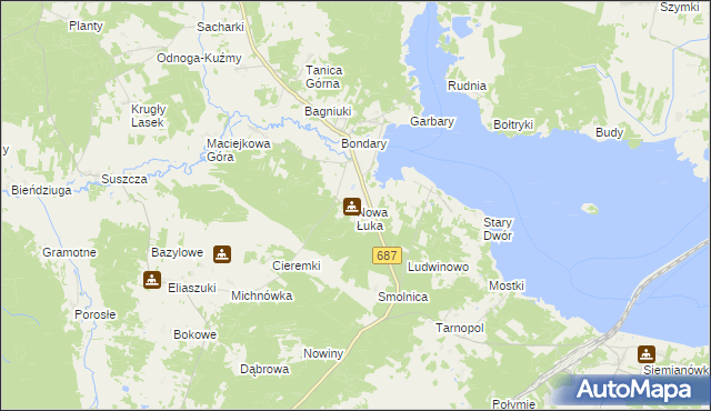 mapa Nowa Łuka, Nowa Łuka na mapie Targeo