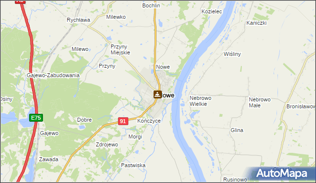 mapa Nowe powiat świecki, Nowe powiat świecki na mapie Targeo