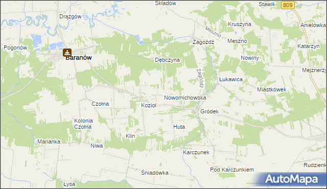 mapa Nowomichowska, Nowomichowska na mapie Targeo