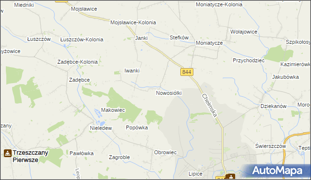 mapa Nowosiółki gmina Hrubieszów, Nowosiółki gmina Hrubieszów na mapie Targeo