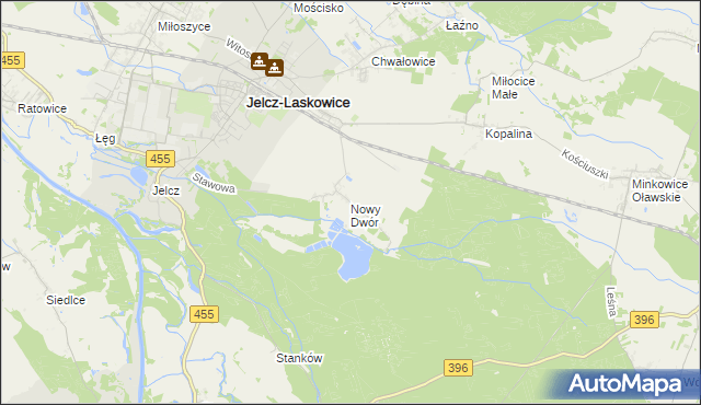 mapa Nowy Dwór gmina Jelcz-Laskowice, Nowy Dwór gmina Jelcz-Laskowice na mapie Targeo