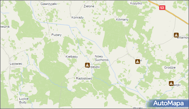 mapa Nowy Suchoros, Nowy Suchoros na mapie Targeo