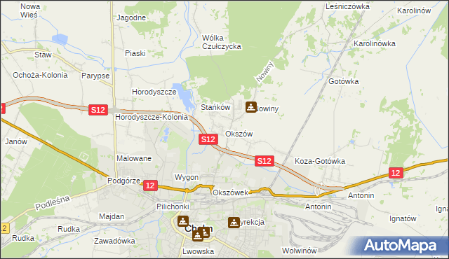 mapa Okszów, Okszów na mapie Targeo