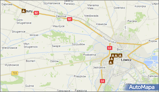 mapa Otolice, Otolice na mapie Targeo