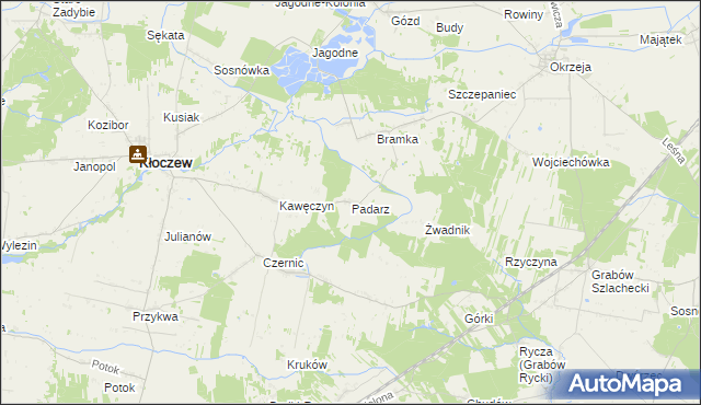 mapa Padarz, Padarz na mapie Targeo