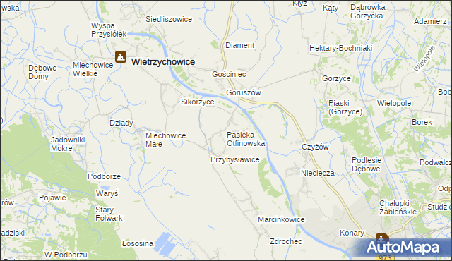 mapa Pasieka Otfinowska, Pasieka Otfinowska na mapie Targeo