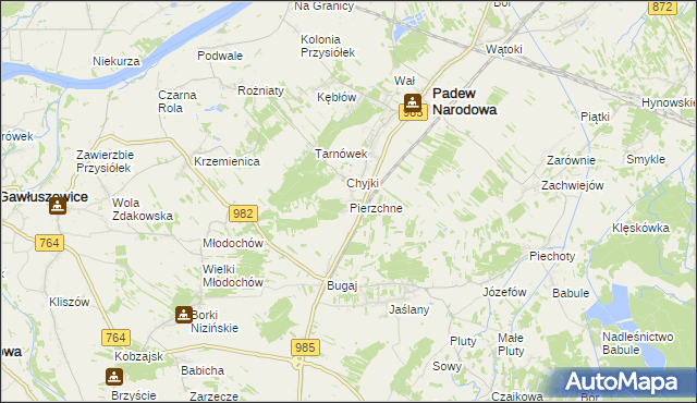 mapa Pierzchne, Pierzchne na mapie Targeo