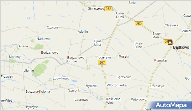 mapa Pocierzyn, Pocierzyn na mapie Targeo