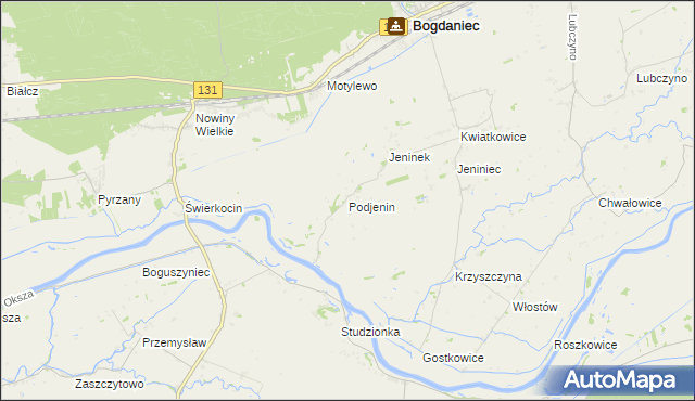 mapa Podjenin, Podjenin na mapie Targeo