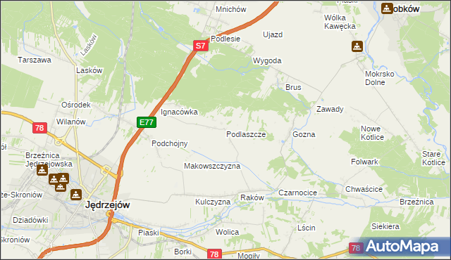 mapa Podlaszcze, Podlaszcze na mapie Targeo
