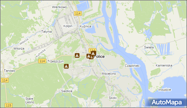 mapa Police, Police na mapie Targeo