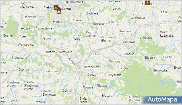 mapa Polna, Polna na mapie Targeo
