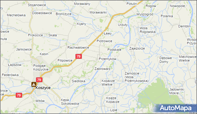 mapa Przemyków, Przemyków na mapie Targeo