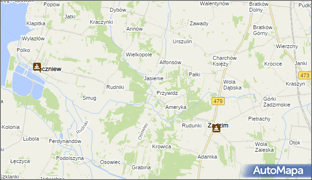 mapa Przywidz gmina Pęczniew, Przywidz gmina Pęczniew na mapie Targeo