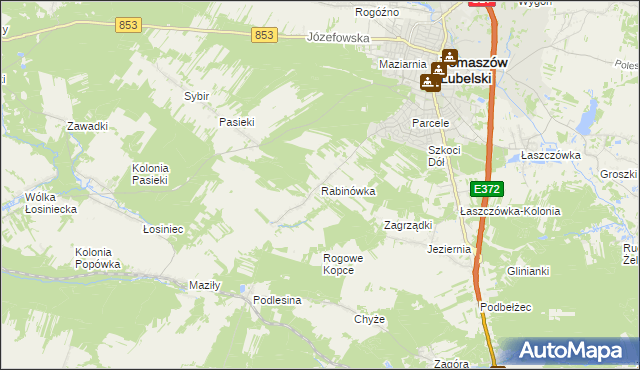 mapa Rabinówka, Rabinówka na mapie Targeo