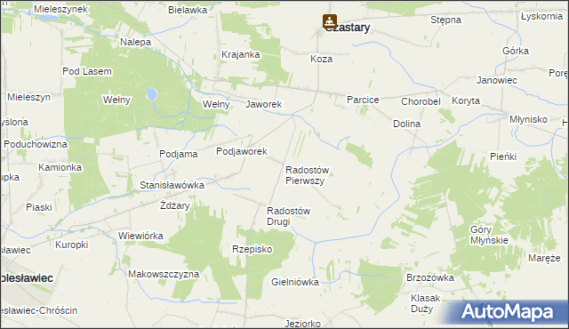 mapa Radostów Pierwszy, Radostów Pierwszy na mapie Targeo