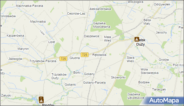 mapa Rębowola, Rębowola na mapie Targeo