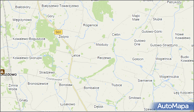 mapa Reczewo, Reczewo na mapie Targeo