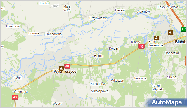 mapa Redlin, Redlin na mapie Targeo