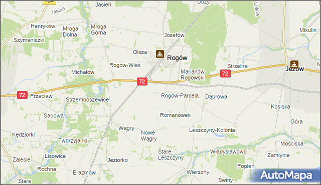 mapa Rogów-Parcela, Rogów-Parcela na mapie Targeo