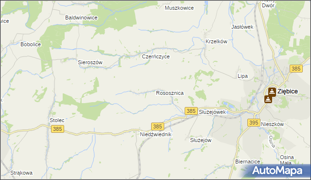 mapa Rososznica, Rososznica na mapie Targeo