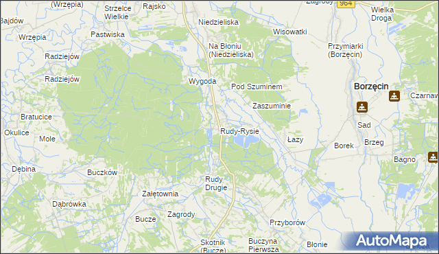 mapa Rudy-Rysie, Rudy-Rysie na mapie Targeo