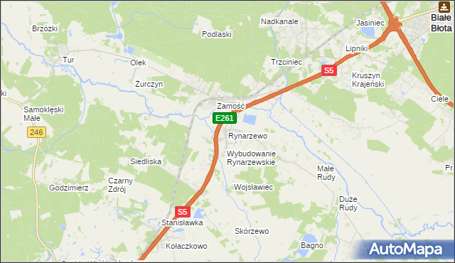 mapa Rynarzewo, Rynarzewo na mapie Targeo