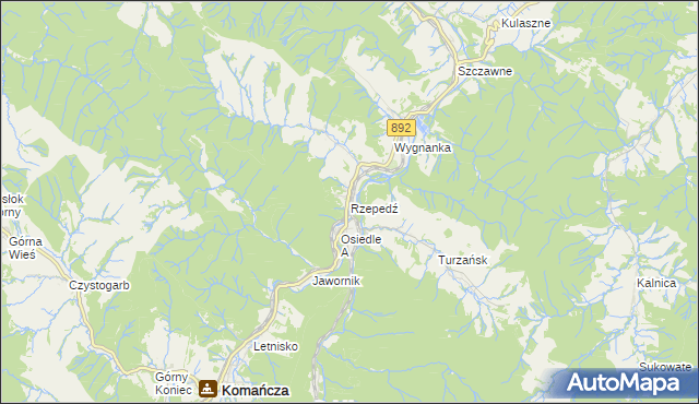 mapa Rzepedź, Rzepedź na mapie Targeo