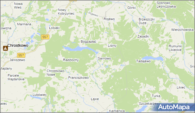 mapa Sarnowo gmina Skępe, Sarnowo gmina Skępe na mapie Targeo