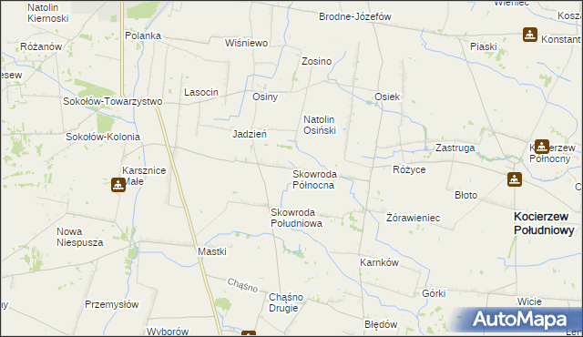 mapa Skowroda Północna, Skowroda Północna na mapie Targeo